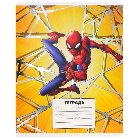 !09 Тетрадь 24 листа (набор 11 штук) линейка: дизайн Мстители Микс (7 штук) + тиснение дизайн Человек-паук Микс (4 штуки)