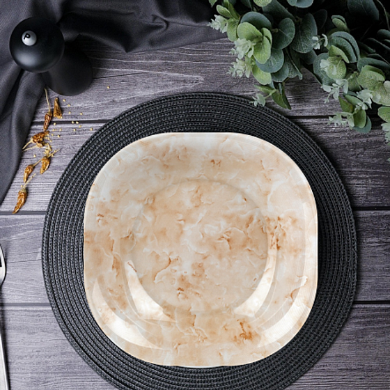 Тарелка суповая МАРБЛ БЕЖ 21см