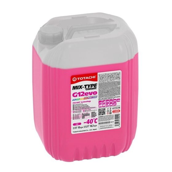 Антифриз Totachi MIX-TYPE COOLANT -40 С, розовый, 10 кг