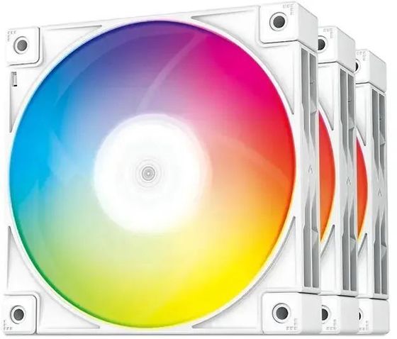 Вентилятор Deepcool FC120 WHITE-3 IN 1 белый 120x25мм - 3шт 1800rpm ARGB PWM 4-pin (R-FC120-WHAMN3-G-1)