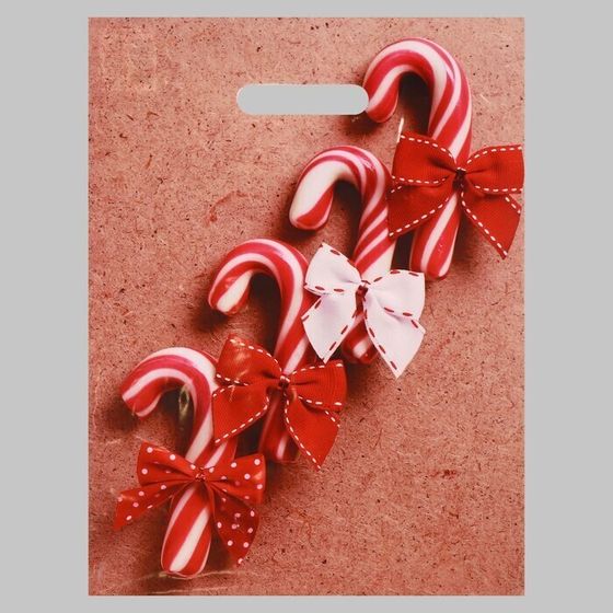 !09 Пакет &quot;Карамельки&quot; (набор 10 штук) глянец полиэтиленовый с вырубной ручкой, 31х40 см, 60 мкм .