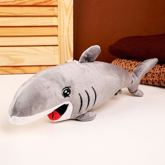 Мягкая игрушка «Акула», 39 см, цвет серый