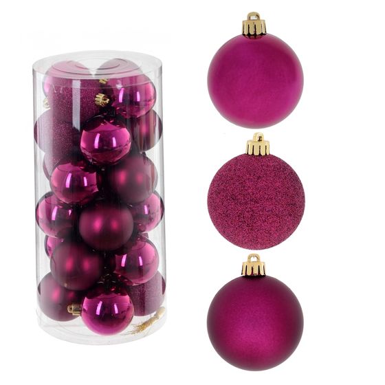 Набор из 24шт Украшение новогоднее &quot;Шар&quot;, D 6 см, L14 W14 H30,5 см