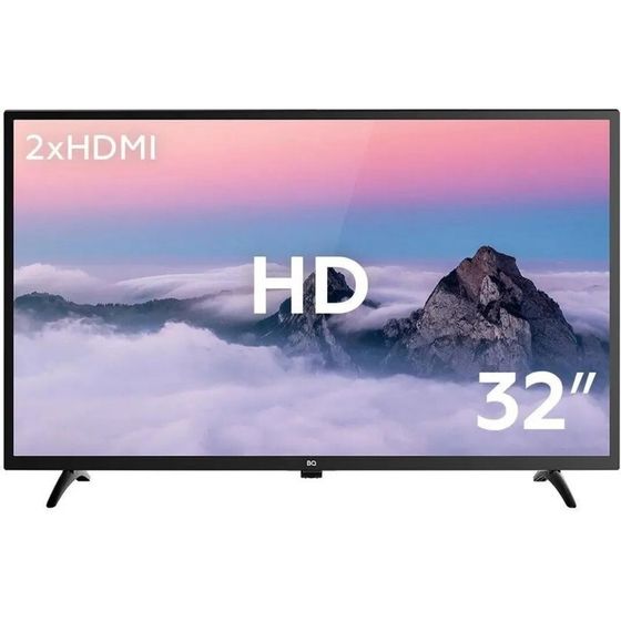 Телевизор BQ 3209B, 32&quot;, 1366x768, DVB-T2/C/S2, 2xHDMI, 1xUSB, черный