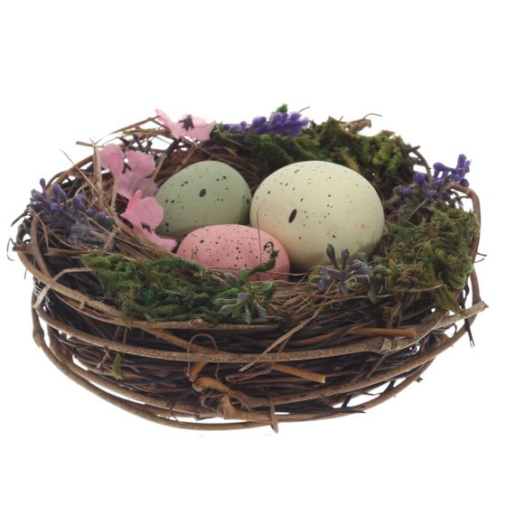 Набор из 3-х изделий декоративных "Гнездо пасхальное" (10*5), L33 W10 H5 см