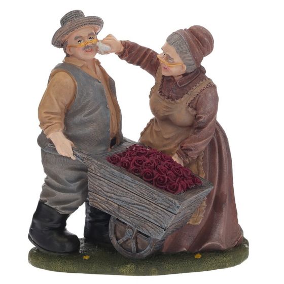 Фигурка декоративная "Бабушка с дедушкой", L18 W14,5 H19,5 см, 2в.