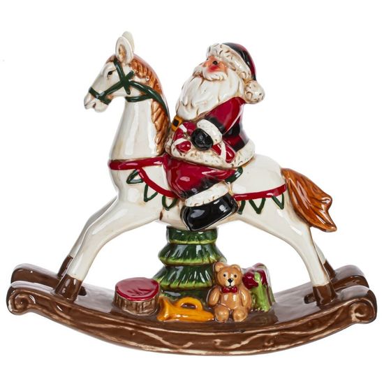 Фигурка декоративная &quot;Дед Мороз на лошадке&quot;, L23 W8 H19,5 см