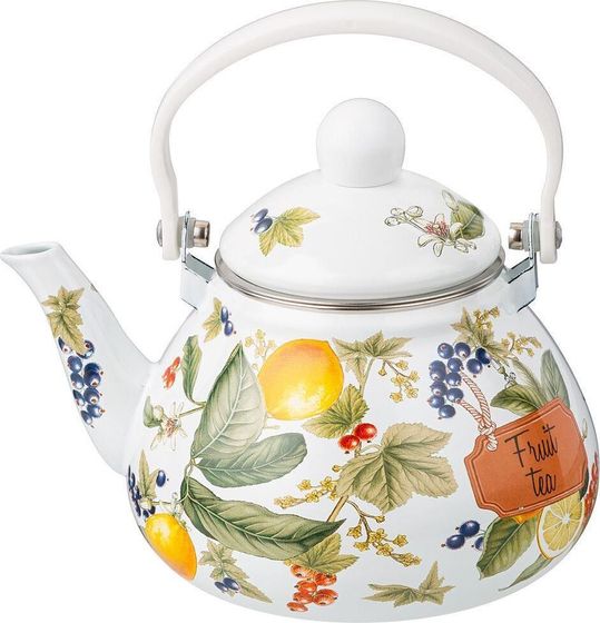 Чайник Agness 934-585 ФРУКТОВАЯ КОРЗИНА 1.3л белый