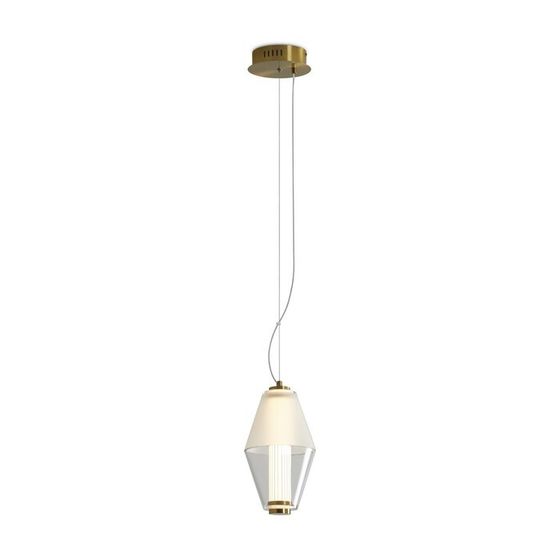 Подвесной светильник Freya FR6137PL-L6BT Plum, 165х165х1850 мм, LED, 8Вт, 600Лм, 3000К, цвет латунь