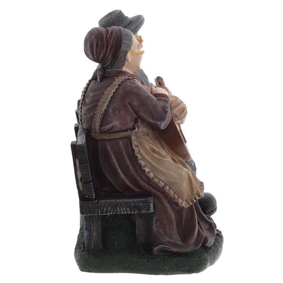 Фигурка декоративная "Бабушка с дедушкой", L17 W11 H17 см, 2в.