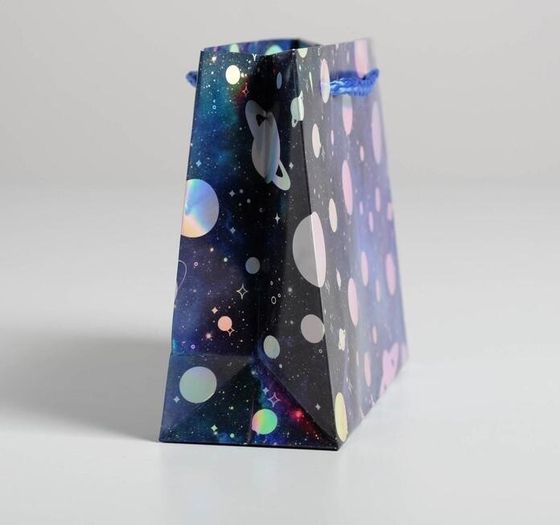 !Пакет подарочный 2 штуки голографический «Космос», 15 × 12 × 5,5 см