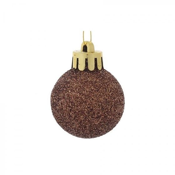 Набор из 40шт, Украшение новогоднее Шар &quot;Молочный шоколад&quot;, D3/4/5/6 см, L14 W14 H26 см
