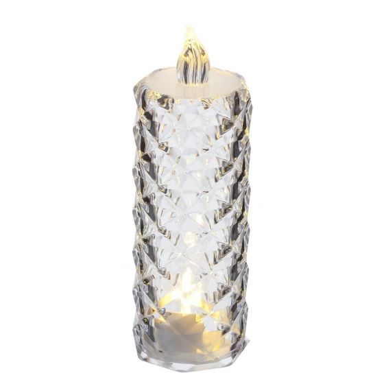 Изделие декоративное с подсветкой &quot;Свеча&quot; (3xLR54) (блок микс 12шт), L4 W4 H12 см, 3в.