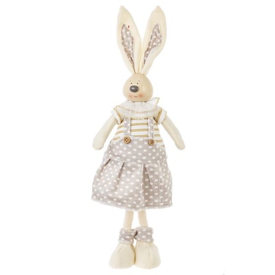 Игрушка набивная &quot;Заяц/Зайка&quot;, L11 W10 H43 см, 2в.