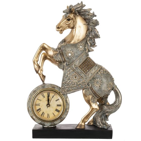 Фигурка декоративная &quot;Лошадь&quot; с часами (AAx1,н.п.), L23 W7 H33 см
