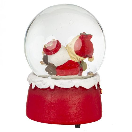 Фигурка декоративная &quot;Снеговик&quot; в стекл шаре (ключ, муз), D 10 см, L9,5 W10 H14 см