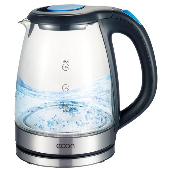 Чайник электрический Econ ECO-1736KE 1,8л 1850Вт черный/серебристый
