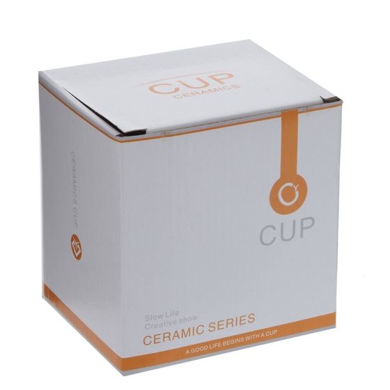 Кружка с крышкой и ложкой, 400 мл, L12 W8,5 H13 см