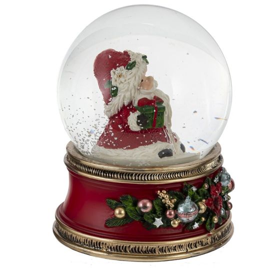 Фигурка декоративная "Дед Мороз" в стекл шаре (муз,движ, АААх3,н/п), D 10 см, L10,5 W10,5 H14 см