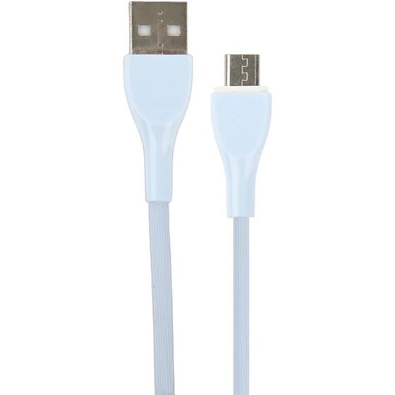 Кабель Perfeo USB A(m) - microUSB(m) ULTRA SOFT силикон 1м голубой (U4022)