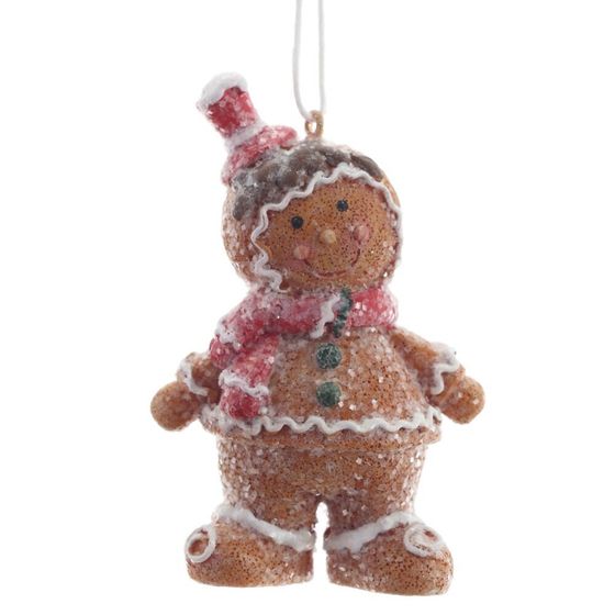 Фигурка декоративная подвесная &quot;Пряничный человечек&quot;, L4,5 W3,5 H8 см, 2в.