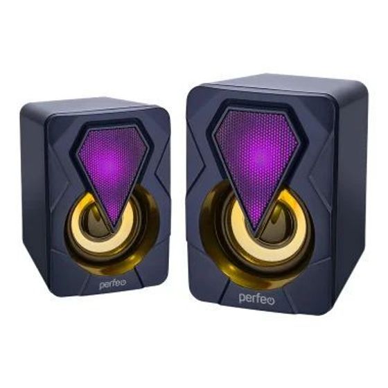 Колонки 2.0 Perfeo &quot;SHINE&quot; 2х3 Вт черный