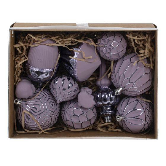 Набор из 12шт Украшение новогоднее &quot;Шар&quot;, L22 W7 H17 см