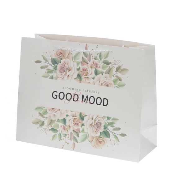 Пакет подарочный L (бумага 250г/м2, блок 12шт), L42 W15 H33 см, 4в.