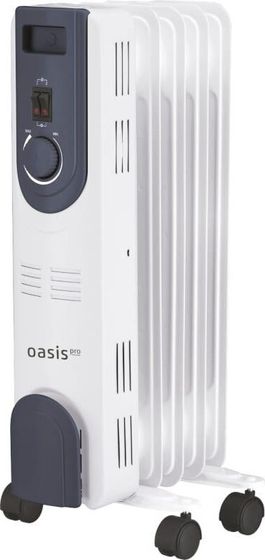 Обогреватель масляный Оasis Pro OT-10 1000Вт 5 секций черный/белый