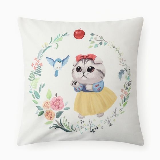 Чехол на подушку Этель &quot;Kitty princess&quot;, 40*40 см, 100 п/э, велюр