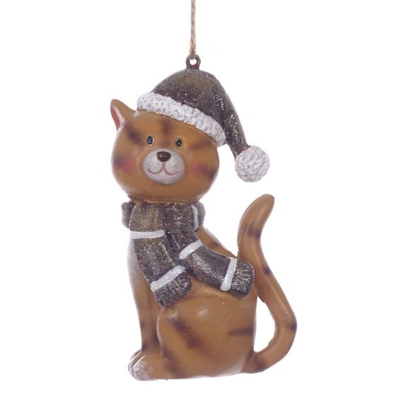 Фигурка декоративная подвесная &quot;Кошка&quot;,  L5 W4 H9 см, 2в.