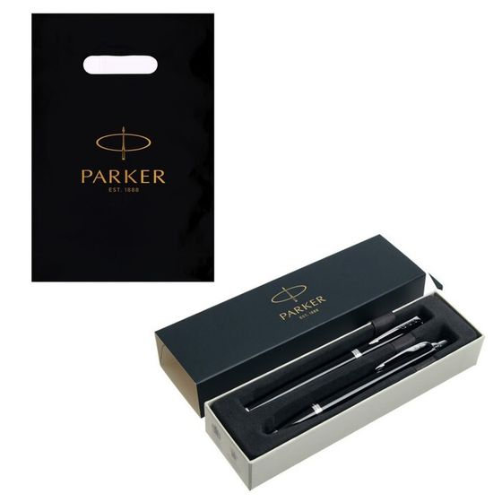 Набор Parker IM Core FK221 Black CT, ручка перьевая, ручка шариковая, подарочная коробка, В ПОДАРОЧНОМ ПАКЕТЕ