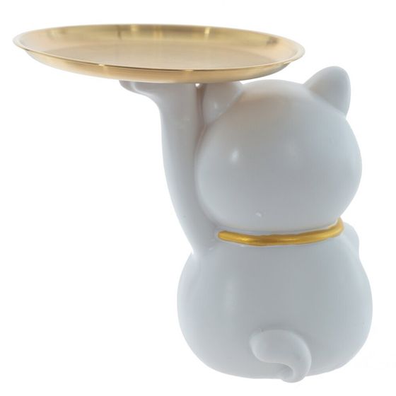 Фигурка декоративная с подносом &quot;Кошка&quot;, Д18 Ш14,5 В16,5 см