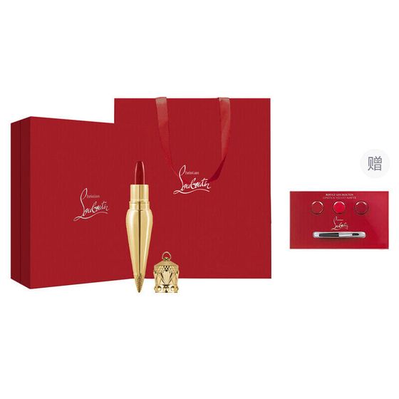 CL LUBOTING Queen&#39;s Scepter Gold Tube Haute Couture Lipstick Gift Box Satin