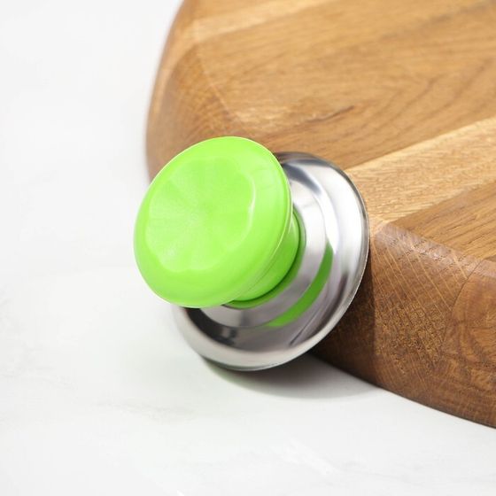 Ручка для крышки на посуду &quot;Гевни&quot; d=4,5 см, цвет зеленый