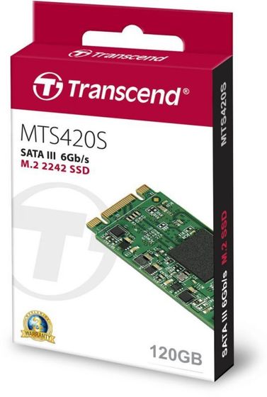 Накопитель SSD 120Gb Transcend SATA M.2 2280 TS120GMTS420S 2242