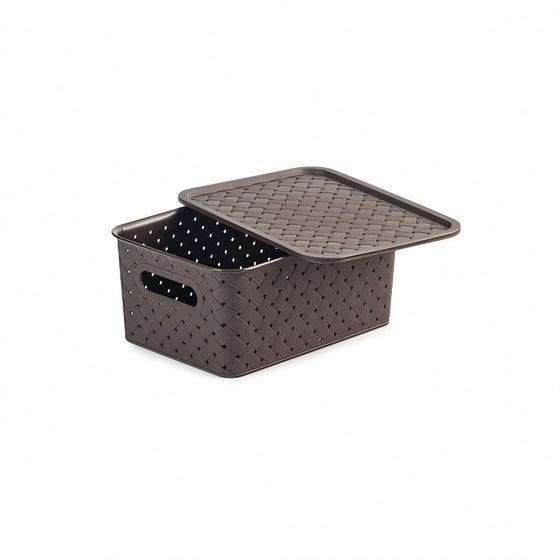 Корзинка БЕРЕСТА венге 3л с крышкой