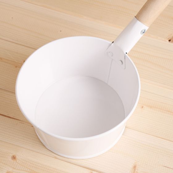 !09 Ковш для бани, 1,5 л, белый