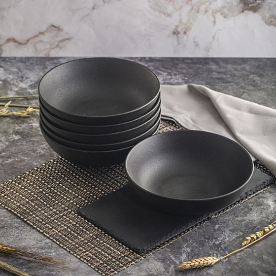 Тарелка суповая ROCK BLACK 20см