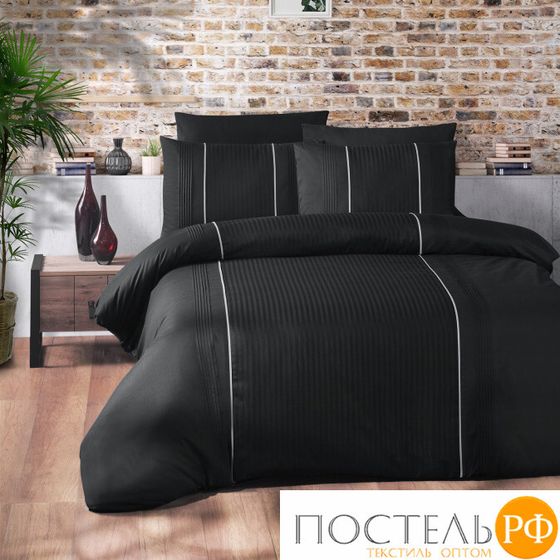 Постельное белье &quot;Карвен&quot; DELUXE DARK ранфорс 1,5 спальн (Elegant Black)