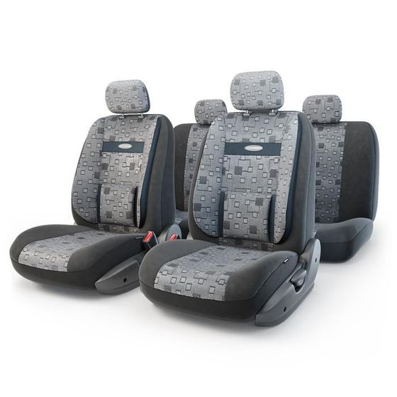 Авточехлы универсальные COMFORT COM-1105 &quot;Element&quot; серый, 11 предметов