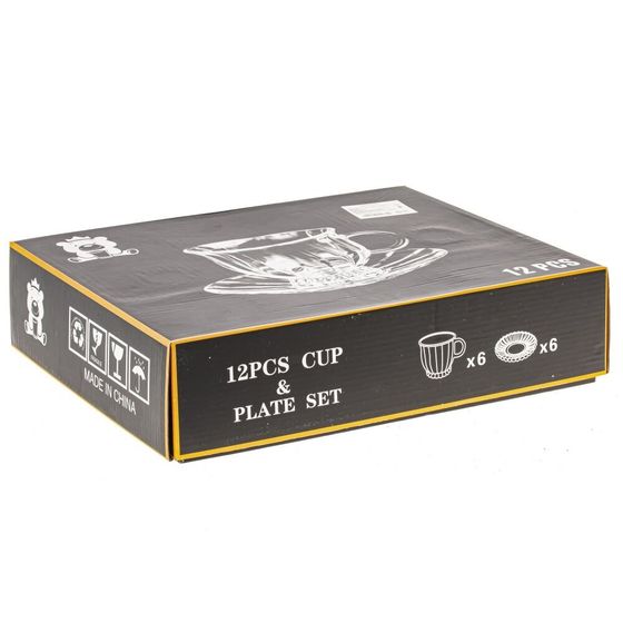 Набор кофейный 100 мл, 6 перс. 12 предм., L35,5 W28 H8,5 см