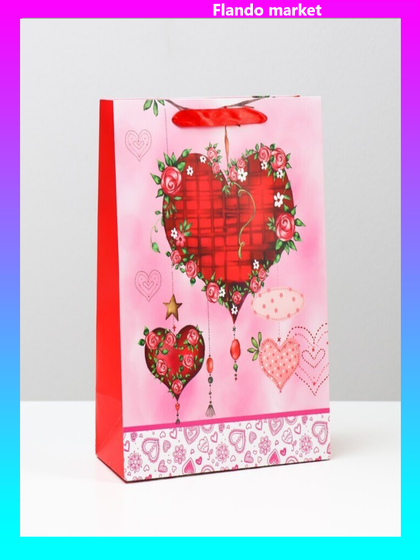 Пакет ламинированный, 26 x 32 x 12 см (2 штуки)