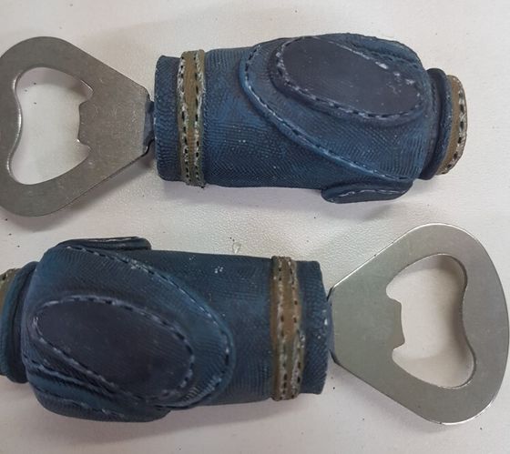 !09 Набор из 2-х штук - Ключ для открывания бутылок, 10*4,4*3,4 см. цвет синий