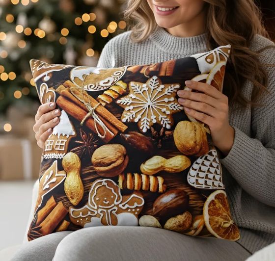 !09 Подушка декоративная "Пряники" 35*35 см.