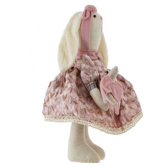 Игрушка набивная &quot;Заяц/Зайка&quot;, L18 W10 H34 см, 2в.