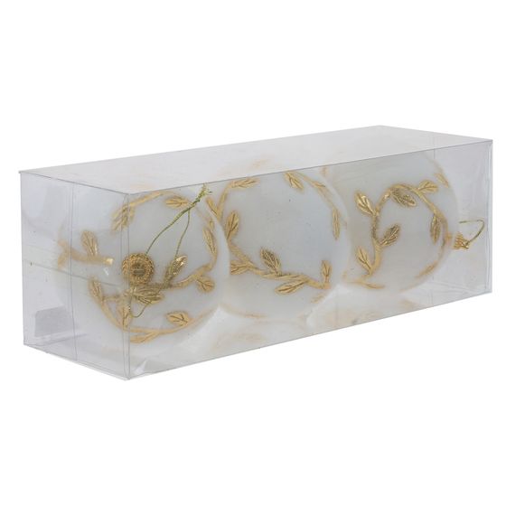 Набор из 3шт Украшение новогоднее "Шар", L8 W8 H8 см