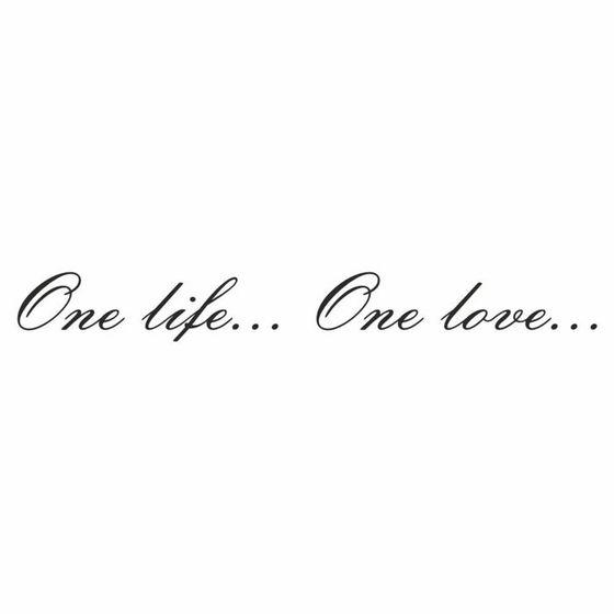 Наклейка &quot;One life...One love...&quot;, черная, плоттер, 400 х 55 х 1 мм