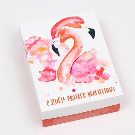 !Подарочная коробка 2 штуки сборная "Люблю тебя", 16,5 х 12,5 х 5,2 см.