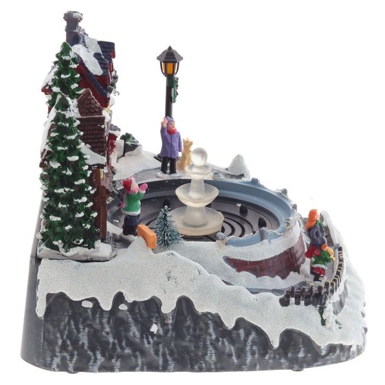 Фигурка декоративная &quot;Рождество&quot; (4 мелодии, подсвет, движ, фонтан 3xAA н/п, +USB), L26,5 W23 H19 см